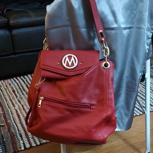 Red Faux Leather Bag & Clutch by Mia K Collection